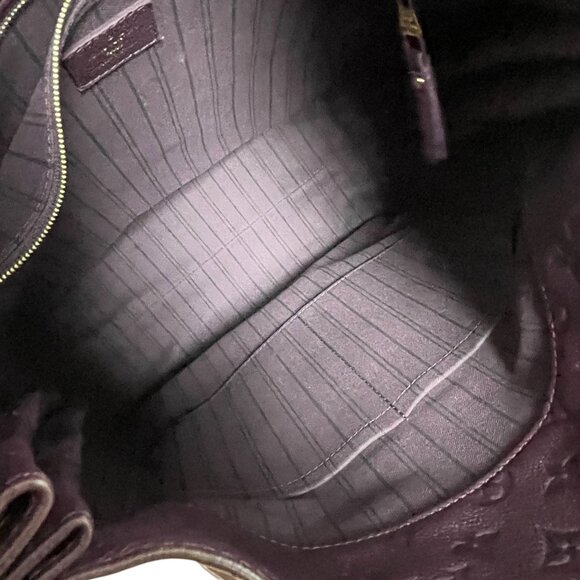 LOUIS VUITTON Metis Hobo Empreinte Leather Tote Shoulder Aubergine Purple LV Bag - Picture 15 of 16